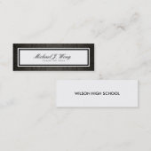 Elegante Damast-Abschluss-Mitteilungs-Namenskarten Telefonnummerkarte (Vorne/Hinten)