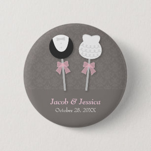Elegante Damast-Cake-Pops als Hochzeitsgunst Button
