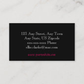 Elegante Damast-Innenarchitekt-Visitenkarte Visitenkarte (Rückseite)