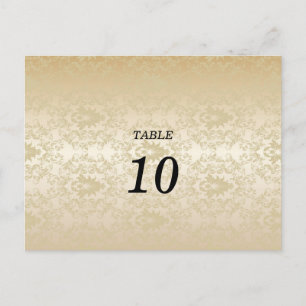 Elegante Damast-Tischnummer-Postkarte Postkarte
