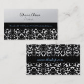 ELEGANTE DAMAST-VISITENKARTE VISITENKARTE (Vorne/Hinten)