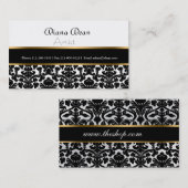 ELEGANTE DAMAST-VISITENKARTE VISITENKARTE (Vorne/Hinten)
