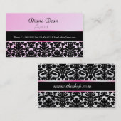 ELEGANTE DAMAST-VISITENKARTE VISITENKARTE (Vorne/Hinten)