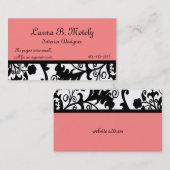 Elegante Damast-Visitenkarte Visitenkarte (Vorne/Hinten)