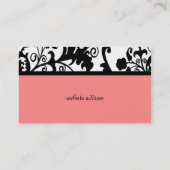 Elegante Damast-Visitenkarte Visitenkarte (Rückseite)