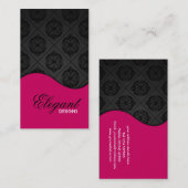 Elegante Damast-Visitenkarte Visitenkarte (Vorne/Hinten)