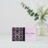 ELEGANTE DAMAST-VISITENKARTE VISITENKARTE (Stehend Vorderseite)