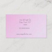 ELEGANTE DAMAST-VISITENKARTE VISITENKARTE (Rückseite)