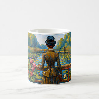 Elegante Dame am Lilienfluss Kaffeetasse