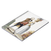 Elegante Dame an einer Installation mit ihrem Notizblock (Linke Seite)