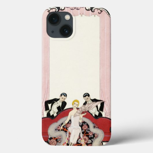 Elegante Dame im Pariser Art Deco Case-Mate iPhone Hülle (Rückseite)