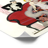 Elegante Dame im Pariser Art Deco Poster (Ecke)