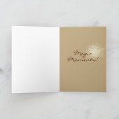 Elegante Dame in Gold Feiertagskarte (Innenseite)