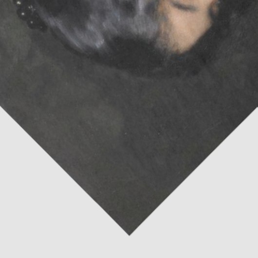 Elegante Dame mit Perlmuttleder Seidenpapier (Detail)