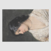 Elegante Dame mit Perlmuttleder Seidenpapier (Vorderseite)