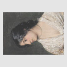 Elegante Dame mit Perlmuttleder