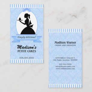 Elegante Dame Silhouette Cupcake Visitenkarte