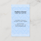 Elegante Dame Silhouette Cupcake Visitenkarte (Rückseite)