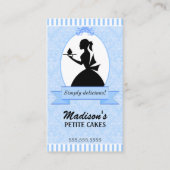 Elegante Dame Silhouette Cupcake Visitenkarte (Vorderseite)