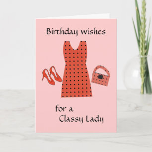 Elegante Damen-Geburtstag Karte