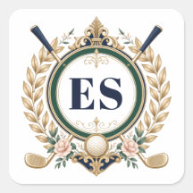 Elegante Damen-Golf-Monogramm