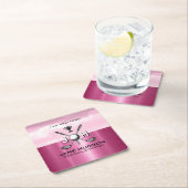 Elegante Damen individuell Golf Monogramm-Design Rechteckiger Pappuntersetzer (Vor Ort)