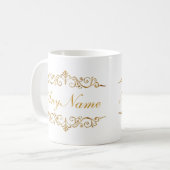 Elegante Damen-Monogramm-Kaffee-Tassen Kaffeetasse (Vorderseite Links)