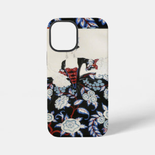 ELEGANTE DAMENBLUME KLEID MIT SCHWARZEN WEISSEN BL iPhone HÜLLE