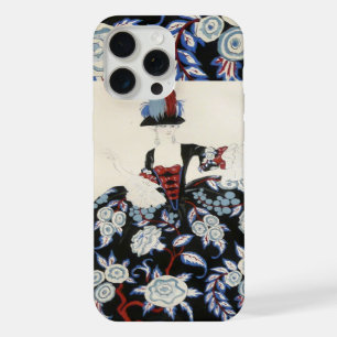 ELEGANTE DAMENBLUMENKLEID MIT SCHWARZEN WEISSEN BL iPhone 15 PRO MAX HÜLLE