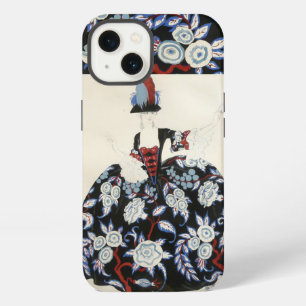 ELEGANTE DAMENBLUMENKLEID MIT SCHWARZEN WEISSEN BL iPhone 13 HÜLLE