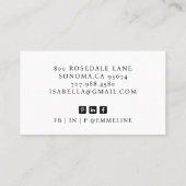 Elegante Dancer Beruflich Foto Business Card Visitenkarte (Rückseite)