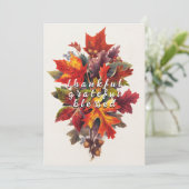 Elegante dankbar dankbar gesegnete Herbstreben Feiertagskarte (Stehend Vorderseite)
