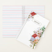 Elegante Dankbarkeit Journal Floral Bouquet Design Notizblock (Innen)