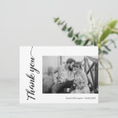 Elegante Dankbarkeit: Moderne Hochzeit Dankeschön Dankeskarte (Stehend Vorderseite)