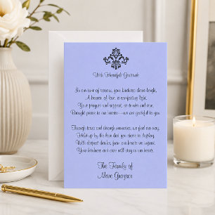 Elegante Dankbarkeitsfamilie von Lila Dankeschön Dankeskarte