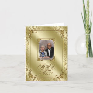 Elegante Danke für Gratulationen zum 50. Hochzeits