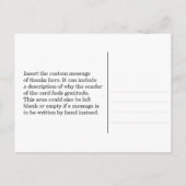 Elegante "Danke für Ihre Freundlichkeit" Postkarte (Rückseite)