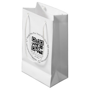 elegante Danke Geschäft QR-Code  Kleine Geschenktüte