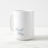 Elegante Danke-Hochzeitsgeschenktasse Kaffeetasse (Vorderseite Links)