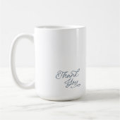 Elegante Danke-Hochzeitsgeschenktasse Kaffeetasse (Links)