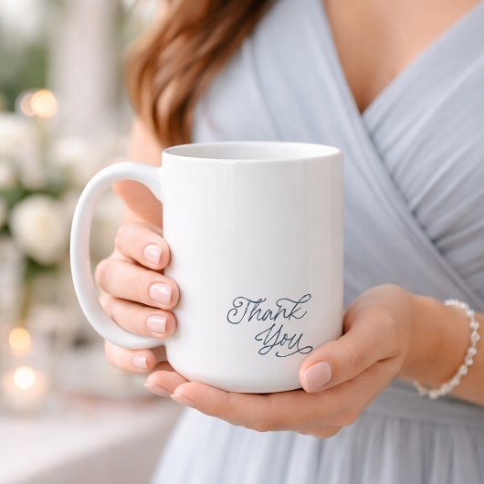 Elegante Danke-Hochzeitsgeschenktasse Kaffeetasse