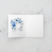 Elegante "Danke"-Karte mit Blick auf Santorin Einladung (Innenseite)