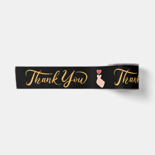 Elegante "Danke" Satin Ribbon Roll - Black & Go Satinband