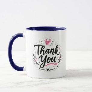 Elegante Danke-Tasse Schönes Wertschätzungsgesch Tasse