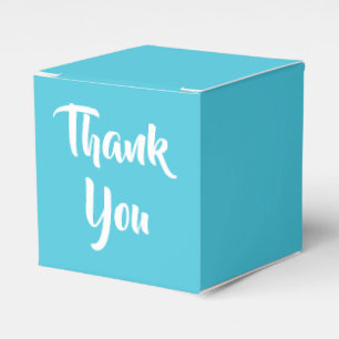 Elegante Dankeschön-Box in Blau Türkis für Geschen Geschenkschachtel