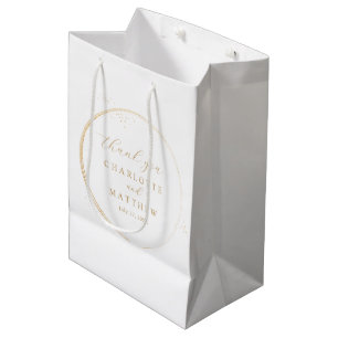 Elegante Dankeschön Goldene Hochzeit  Mittlere Geschenktüte