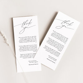 Elegante Dankeschön-Karte mit kalligrafischem Schr Einladung