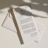 Elegante Dankeschön-Karte mit kalligrafischem Schr Einladung