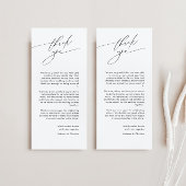 Elegante Dankeschön-Karte mit kalligrafischem Schr Einladung