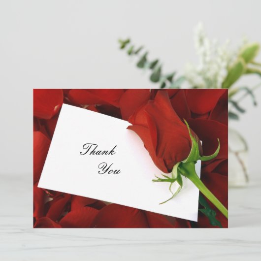 Elegante Dankeschön-Karten Einladung (Stehend Vorderseite)